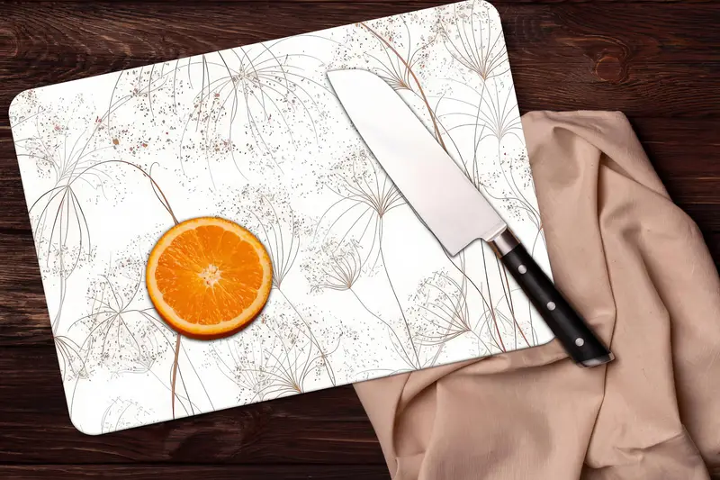 ボヘミアン花柄ガラスまな板、高級キッチン必需品