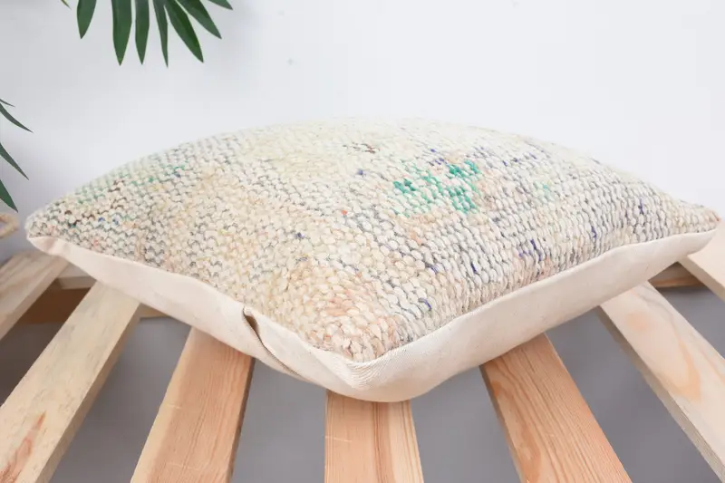 Gift Pillow, 12x12 Beige Pillow Case, Car Pillow Case, Boho Pillow Sham Cover, Office Chair Pillow Cover, Vintage Pillow, Pillow Case - 6