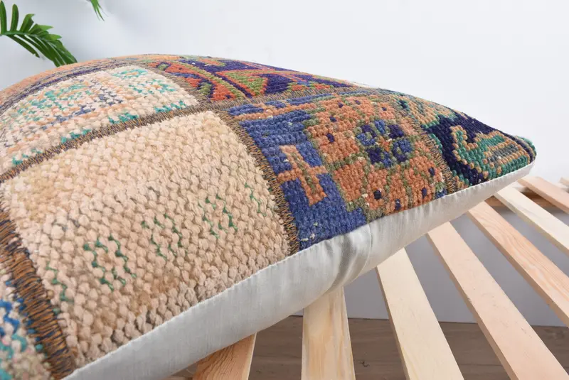 Pillow Cover, 20x28 Orange Cushion Case, Boho Pillow Sham Cover, Hippie Throw Pillow Sham, Throw Kilim Pillow, Ethnical Kilim Rug Pillow - 7