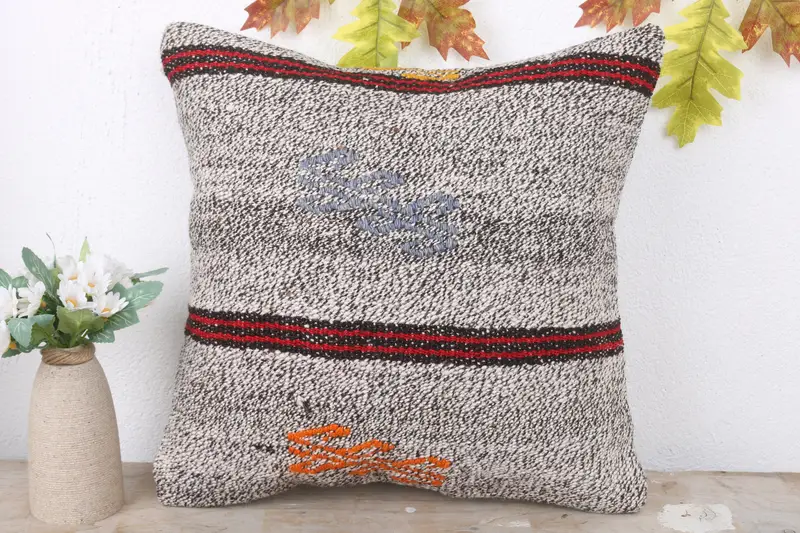 Pillow, Anatolian Pillow Sham, Interior Designer Pillow, Gift Pillow, Pillow for Sofa, Christmas Cushion Case, 16x16 White Cushion Cover - 2