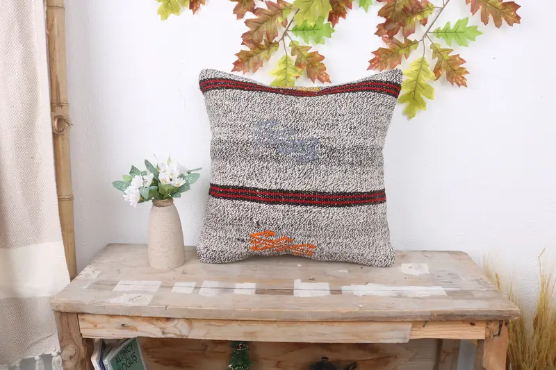 Pillow, Anatolian Pillow Sham, Interior Designer Pillow, Gift Pillow, Pillow for Sofa, Christmas Cushion Case, 16x16 White Cushion Cover - 1