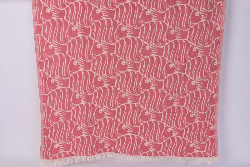 70x36 Cotton Fish Design Towel, Bulk Order Towel, Fouta towel, Mother Of The Groom Gift, Bachelorette Party Gift, Turkish towel, Embroidery Towel - 8