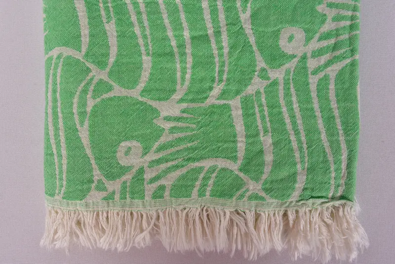 70x36 Cotton Fish Design Towel, Bulk Order Towel, Fouta towel, Mother Of The Groom Gift, Bachelorette Party Gift, Turkish towel, Embroidery Towel - 7