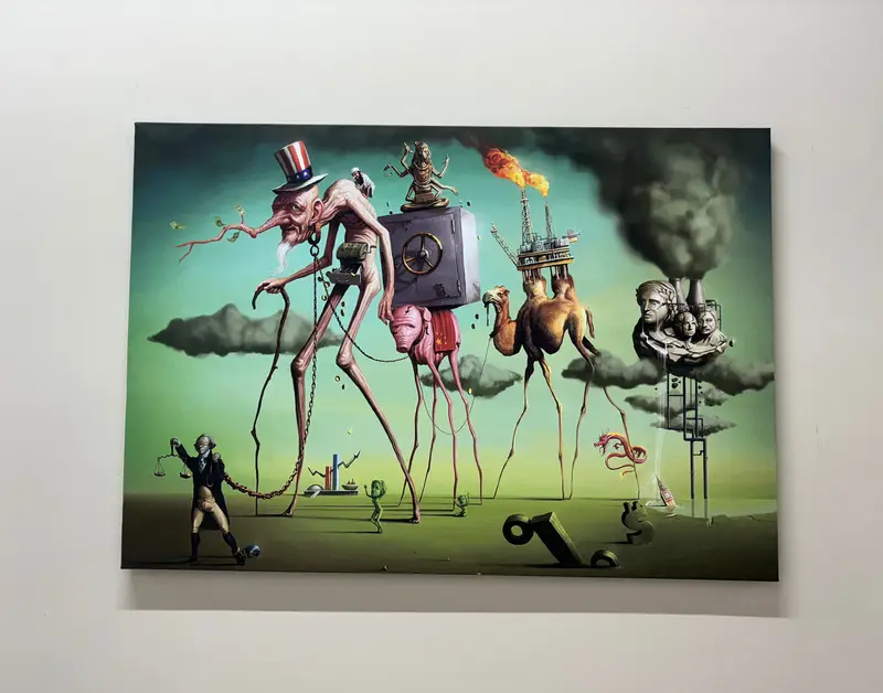 Salvador Dalis amerikanischer Traum: Surrealer Kunstdruck auf Leinwand