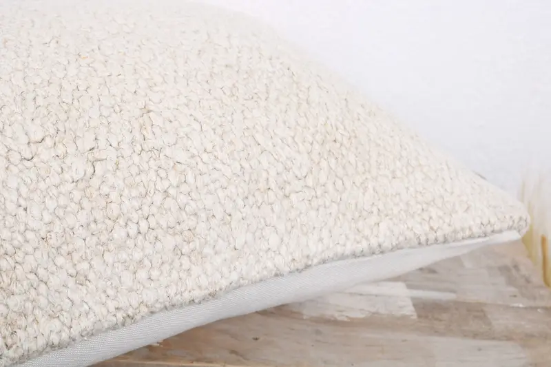 Pillow for Sofa, Pillow Cover, Handwoven Pillow Cover Cushion Case, 12x20 White Cushion Cover, Boho Pillow, Home Decor Pillow - 6