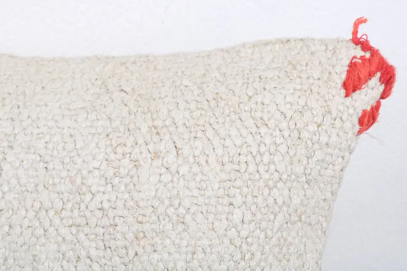 Pillow for Sofa, Pillow Cover, Handwoven Pillow Cover Cushion Case, 12x20 White Cushion Cover, Boho Pillow, Home Decor Pillow - 5