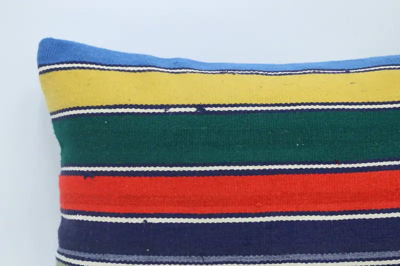 Sustainable Pillow Cover, Seat Cushion, Throw Kilim Pillow, Cushion Case, Kilim Pillow, Gift Pillow, 16x24 Green Cushion Cover - 2