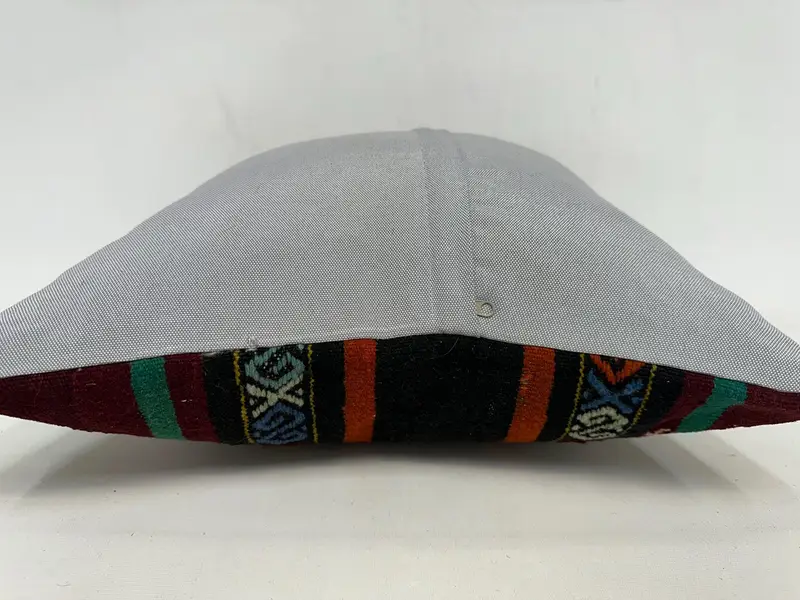 Vintage Kilim Pillow, Outdoor Patio Pillow, Aztec Pillow Sham, Shabby Chic Pillow, Kilim Pillow, Pillow, 20x20 Red Pillow Cover, Kilim Pillow Cover - 7