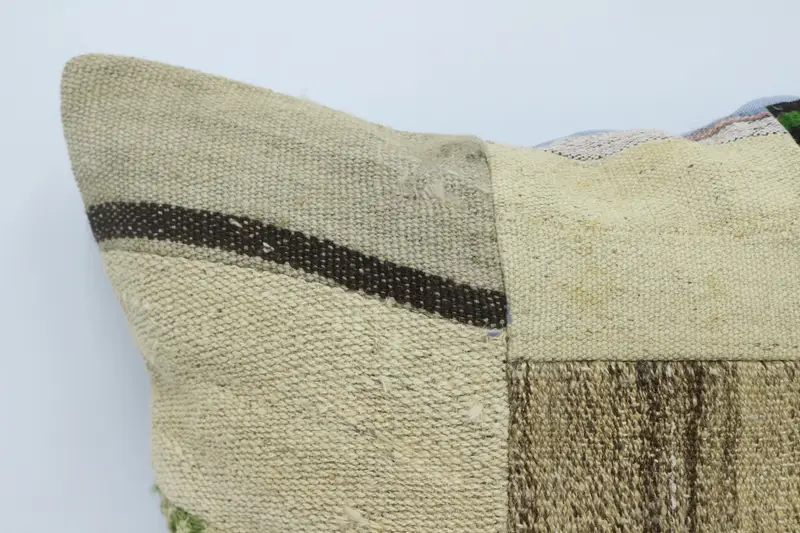 Ethnical Kilim Rug Pillow, Bed Cushion Case, Pastel Pillow Sham, Pillow Cover, 28x28 Beige Cushion Cover, Turkish Kilim Pillow, Pillow for Sofa - 2