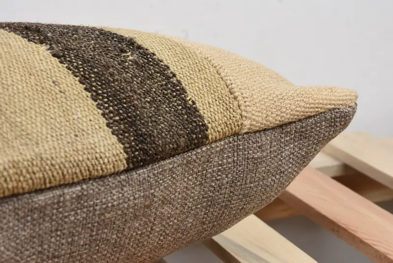Pillow, Vintage Kilim Throw Pillow, 12x20 Brown Pillow Cover, Vintage Kilim Pillow Pillow, Antique Pillows, Vintage Kilim Pillow - 7