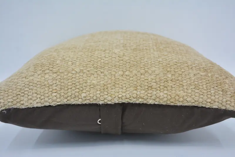 Kilim yastığı, anatolian yastık örtüsü, Kilim yastık sham, açık yastık kapağı, boho yastığı, 12x12 bej yastık kılıfı, yastık - 5