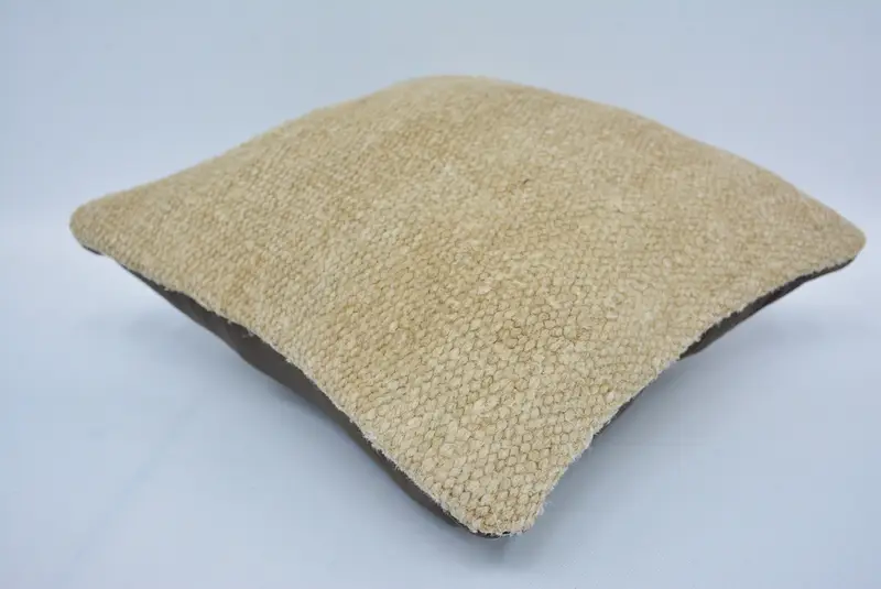 Kilim yastığı, anatolian yastık örtüsü, Kilim yastık sham, açık yastık kapağı, boho yastığı, 12x12 bej yastık kılıfı, yastık - 6