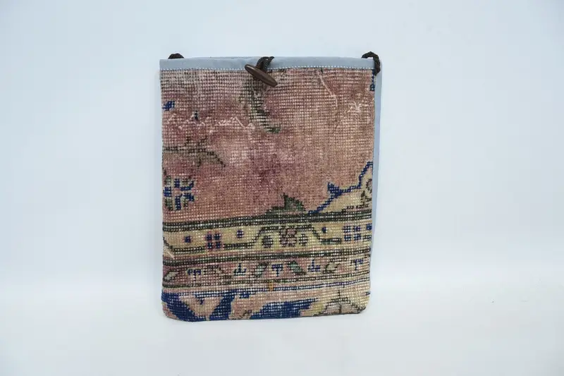 ヴィンテージモチーフのウールショルダーバッグ、ゴシックボヘミアンキリムバッグ