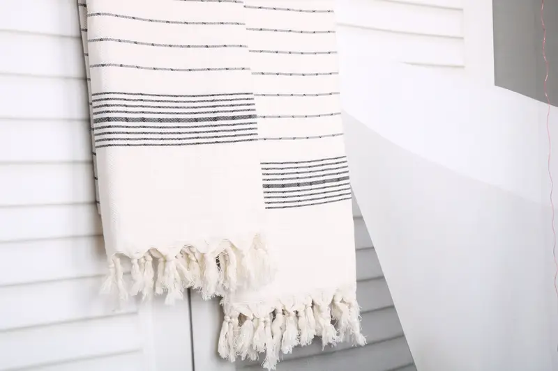 Quick-dry peshtemal, Personalized Gifts, Handmade Turkish hammam towel, Personalized Towel, Best Friend Gift Ideas, 70x40 Cotton Striped Towel - 8