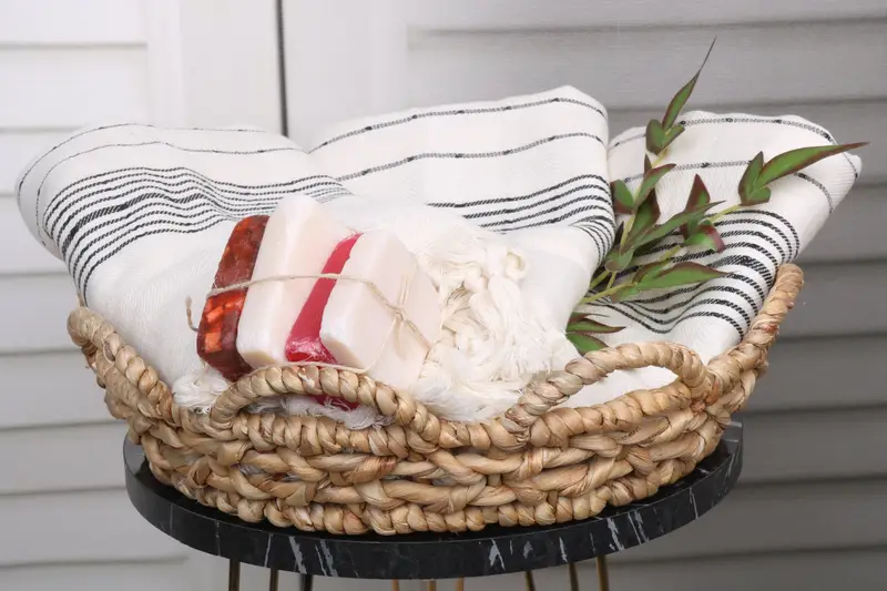 Quick-dry peshtemal, Personalized Gifts, Handmade Turkish hammam towel, Personalized Towel, Best Friend Gift Ideas, 70x40 Cotton Striped Towel - 5