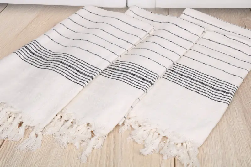Quick-dry peshtemal, Personalized Gifts, Handmade Turkish hammam towel, Personalized Towel, Best Friend Gift Ideas, 70x40 Cotton Striped Towel - 6