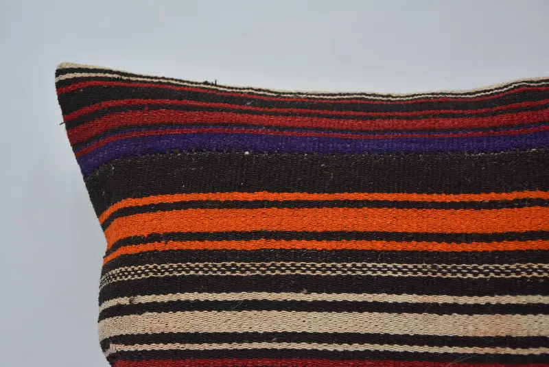 16x24 Orange Pillow Case, Pillow Sham, Nautical Throw Pillow Sham, Pillow for Couch, Throw Kilim Pillow, Pillow for Sofa, Sustainable Cushion Cover - 2