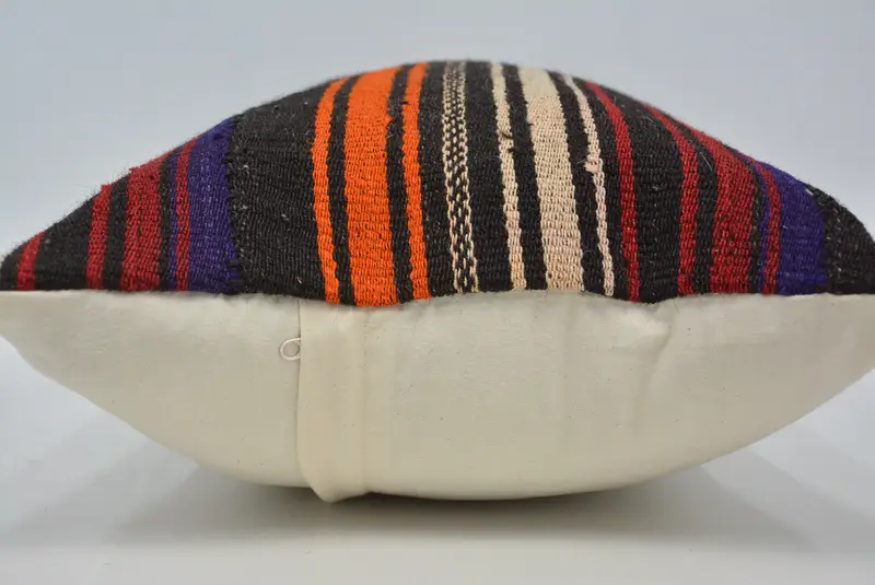 16x24 Orange Pillow Case, Pillow Sham, Nautical Throw Pillow Sham, Pillow for Couch, Throw Kilim Pillow, Pillow for Sofa, Sustainable Cushion Cover - 5