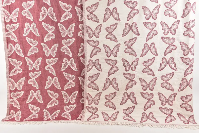 Best Friend Wedding Gift, Home Gift, Aesthetic Blanket, Woven Blanket, Personalized Gifts, 96x80 Cotton Butterfly Pattern Towel, Decorative Blanket - 8