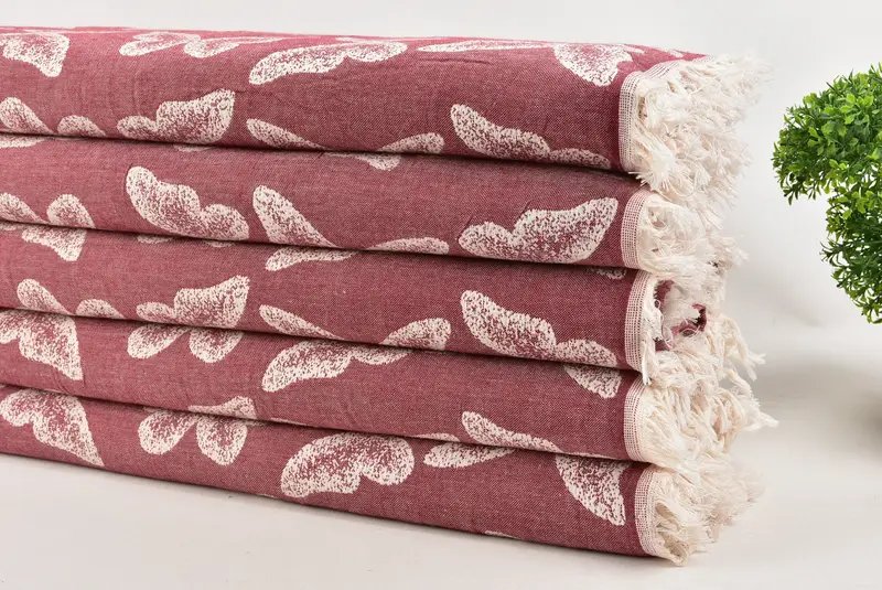 Best Friend Wedding Gift, Home Gift, Aesthetic Blanket, Woven Blanket, Personalized Gifts, 96x80 Cotton Butterfly Pattern Towel, Decorative Blanket - 3