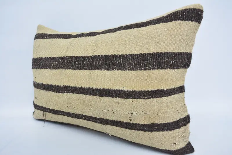 Ethnic Cushion Cover, 16x24 Beige Pillow Cover, Farmhouse Pillow Sham, Turkish Kilim Pillow, Boho Pillow Sham Cover, Kilim Pillow, Cushion - 4