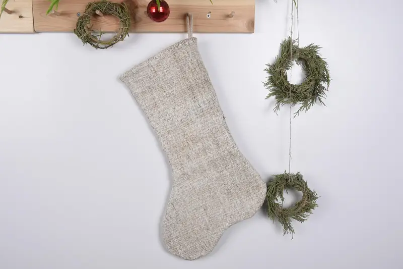 Festive Christmas Ornaments Pattern, 19 Inch Wide Christmas Stocking