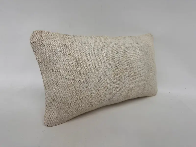 12x20 Inches Striped Cotton Pillow, Versatile Rectangle Pillow - 3