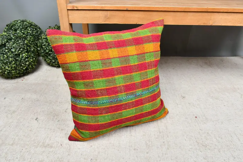 Home Decor Pillow, Aesthetic Pillow, Boho Pillow Sham Cover, Interior Designer Pillow, 18x18 Red Pillow Case, Meditation Pillow Cover, Pillow Case - 7