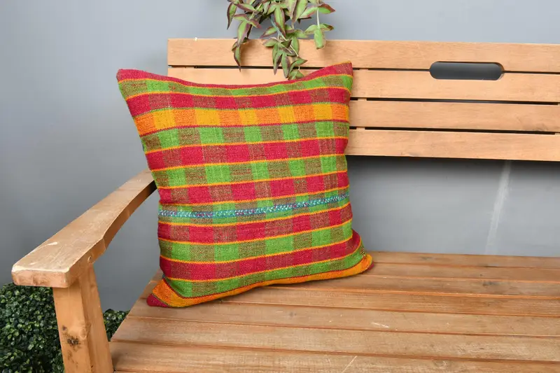 Home Decor Pillow, Aesthetic Pillow, Boho Pillow Sham Cover, Interior Designer Pillow, 18x18 Red Pillow Case, Meditation Pillow Cover, Pillow Case - 1