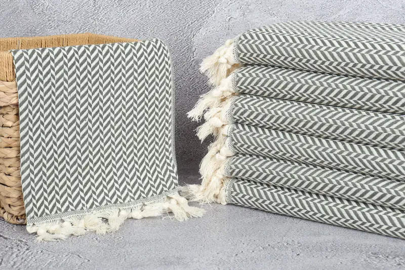 Bathroom Towels, Turkish Towel Monogram, Personalized Kitchen Towel, Custom Gift, Personalized Gift, Summer Gift, 36x18 Cotton Chevron Towel - 3