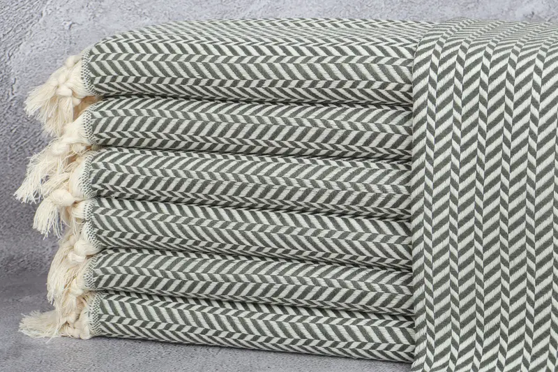Bathroom Towels, Turkish Towel Monogram, Personalized Kitchen Towel, Custom Gift, Personalized Gift, Summer Gift, 36x18 Cotton Chevron Towel - 1