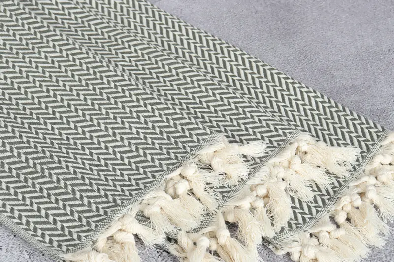 Bathroom Towels, Turkish Towel Monogram, Personalized Kitchen Towel, Custom Gift, Personalized Gift, Summer Gift, 36x18 Cotton Chevron Towel - 5
