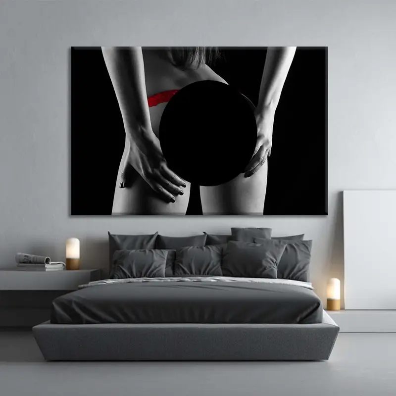 Red Underwear Decor, Erotic Decor, Nude Art, Sexy Body Decor, Erotic Art, Bedroom Sex Decor, Mature Art, Erotic Photography, Mature - 4