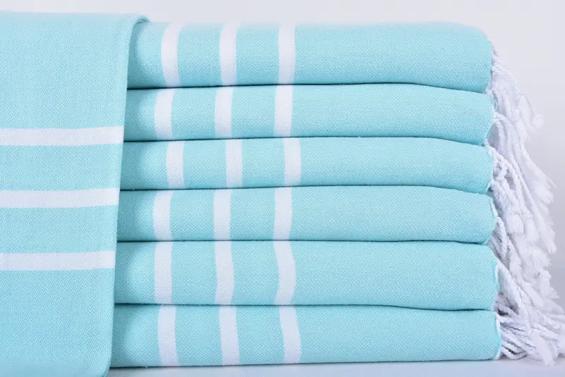 Embroidered Towel, Oversized Beach Towel, 70x40 Cotton Striped Towel, Xmas Gifts, Wedding Favors, Beach towel, Mexico Bachelorette Party Gifts - 1
