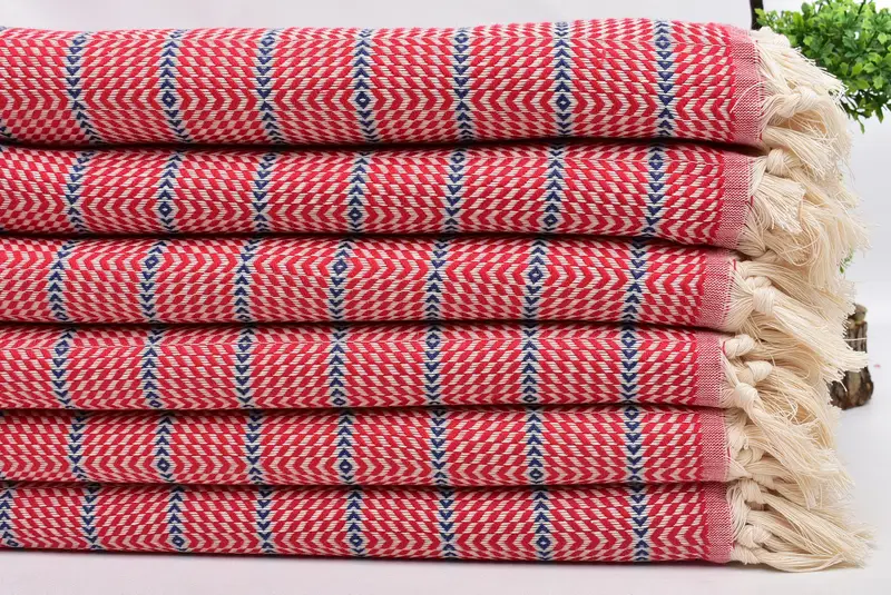Housewarming Gift, Cute Beach Towel, Bachelorette Party Gift, Turkish Towel USA, Guest Towel, Bride Gift, Spa Gift Towel, 70x40 Cotton Striped Towel - 3