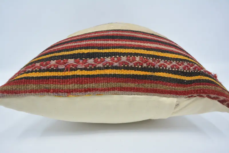 Throw Kilim Pillow, 16x24 Beige Pillow Cover, Accent Pillow Case, Pillow for Couch, Pillow Sham, Handmade Kilim Cushion, Rustic Cushion - 5