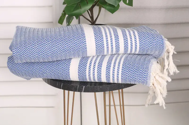 Monogram Towels, Personalized Hand Towel, Merry Christmas Gifts, Turkish Tea Towel, 40x18 Cotton Striped Towel, Wedding Gift, Home Decor Gifts - 3