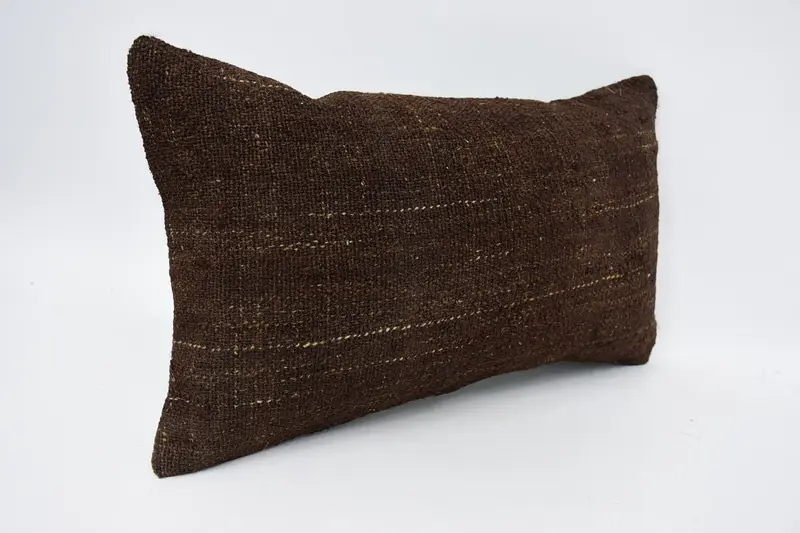 Pet Pillow Sham, Pillow for Couch, 12x20 Brown Cushion Case, Pillow Sham, Pillow for Sofa, Kilim Cushion Sham, Square Throw Cushion Case - 3