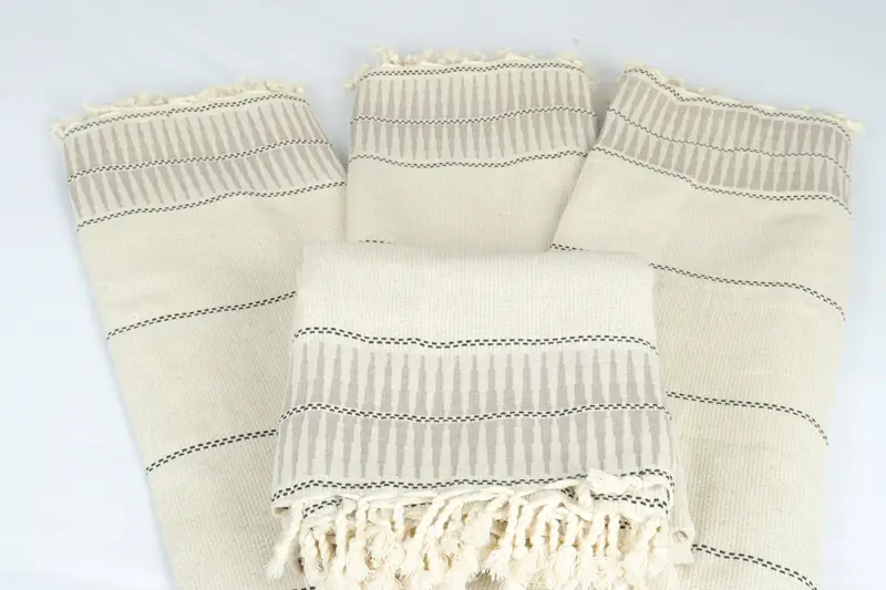 Gift For The Home Decor, 104x96 Linen Striped Towel, Grandma Gift, Bridesmaid Gifts, Best Wedding Gift, Wedding Favors, Housewarming Gift - 5