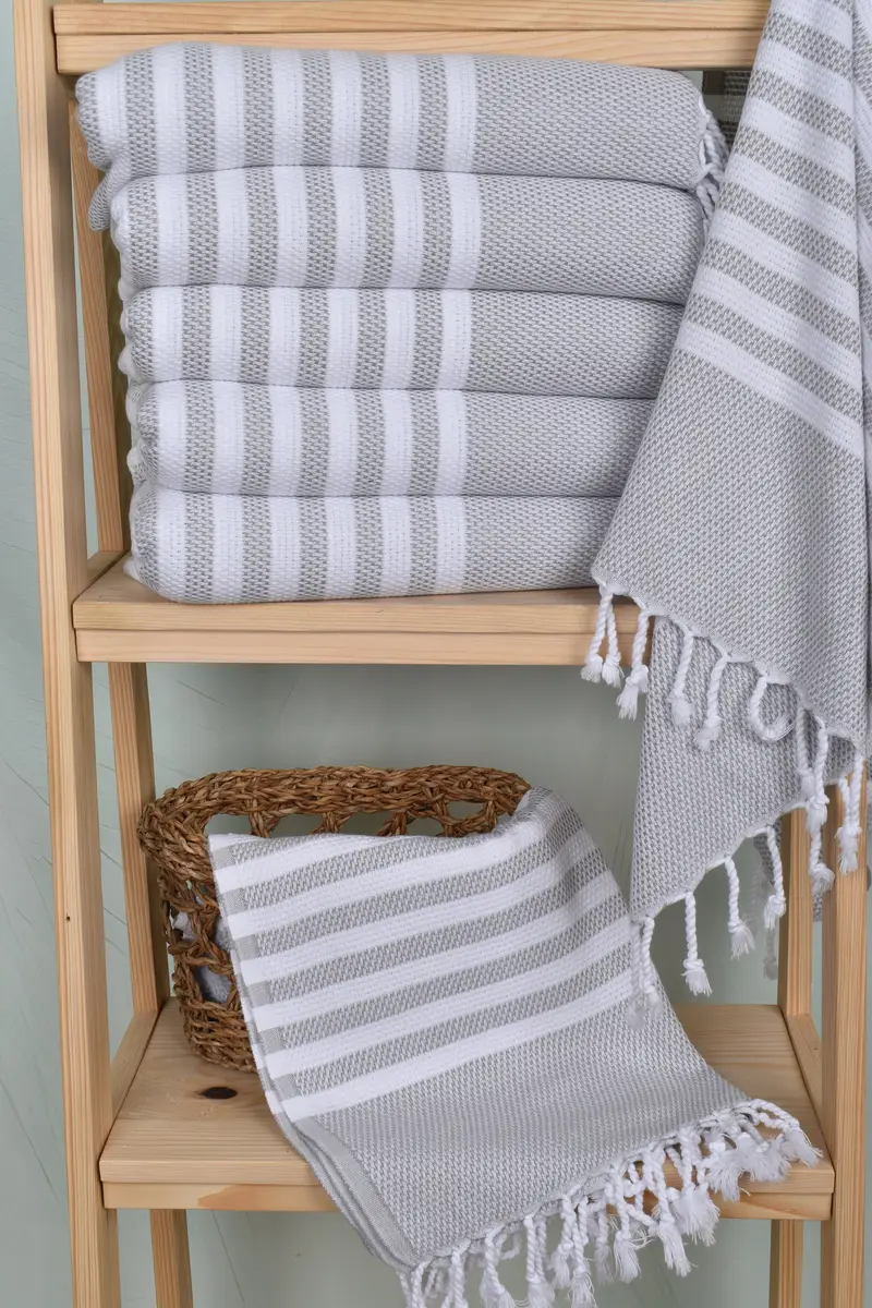 Bachelorette Towel, Bridesmaid Gifts, Wedding Anniversary Gift, 44x24 Cotton Striped Towel, Kitchen Towel, Engagement Gift, Turkish Towel Hand Towel - 3