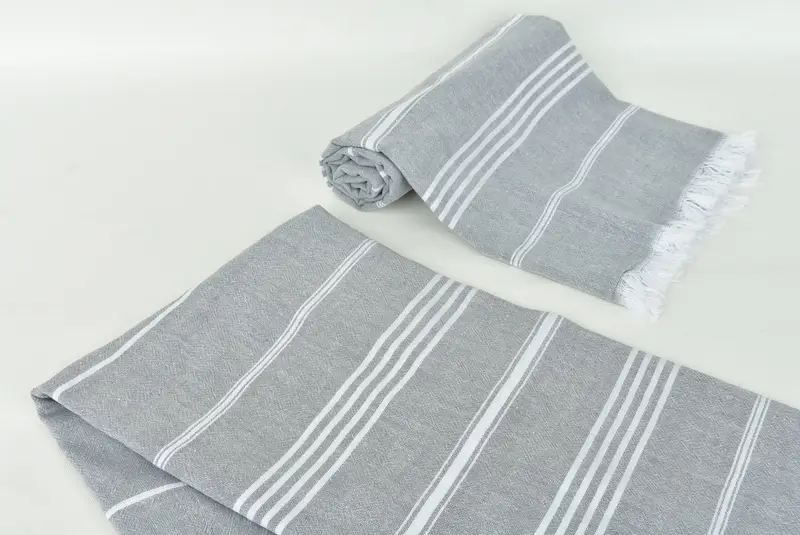 Wedding Favors, Custom Gift, Personalized Beach Towel, Halloween Gifts, Best spa Turkish towel for luxury home decor, 68x36 Cotton Striped Towel - 7