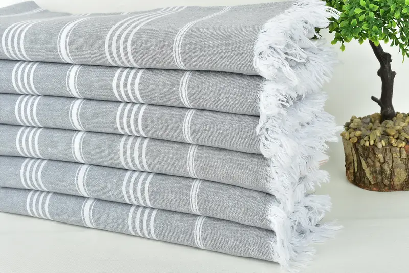Wedding Favors, Custom Gift, Personalized Beach Towel, Halloween Gifts, Best spa Turkish towel for luxury home decor, 68x36 Cotton Striped Towel - 3