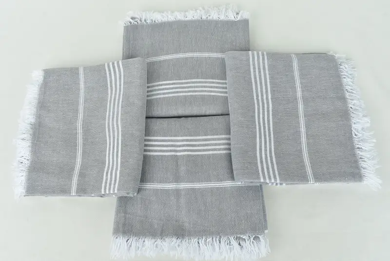 Wedding Favors, Custom Gift, Personalized Beach Towel, Halloween Gifts, Best spa Turkish towel for luxury home decor, 68x36 Cotton Striped Towel - 6