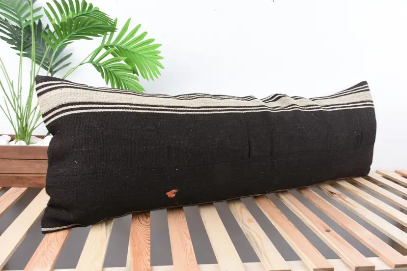 Vintage Pillow, Bright Pillow, Vintage Throw Pillow Sham, Rustic Pillow Case, 16x48 Brown Cushion, Pillow Cover, Pillow for Couch, Pillow for Sofa - 4
