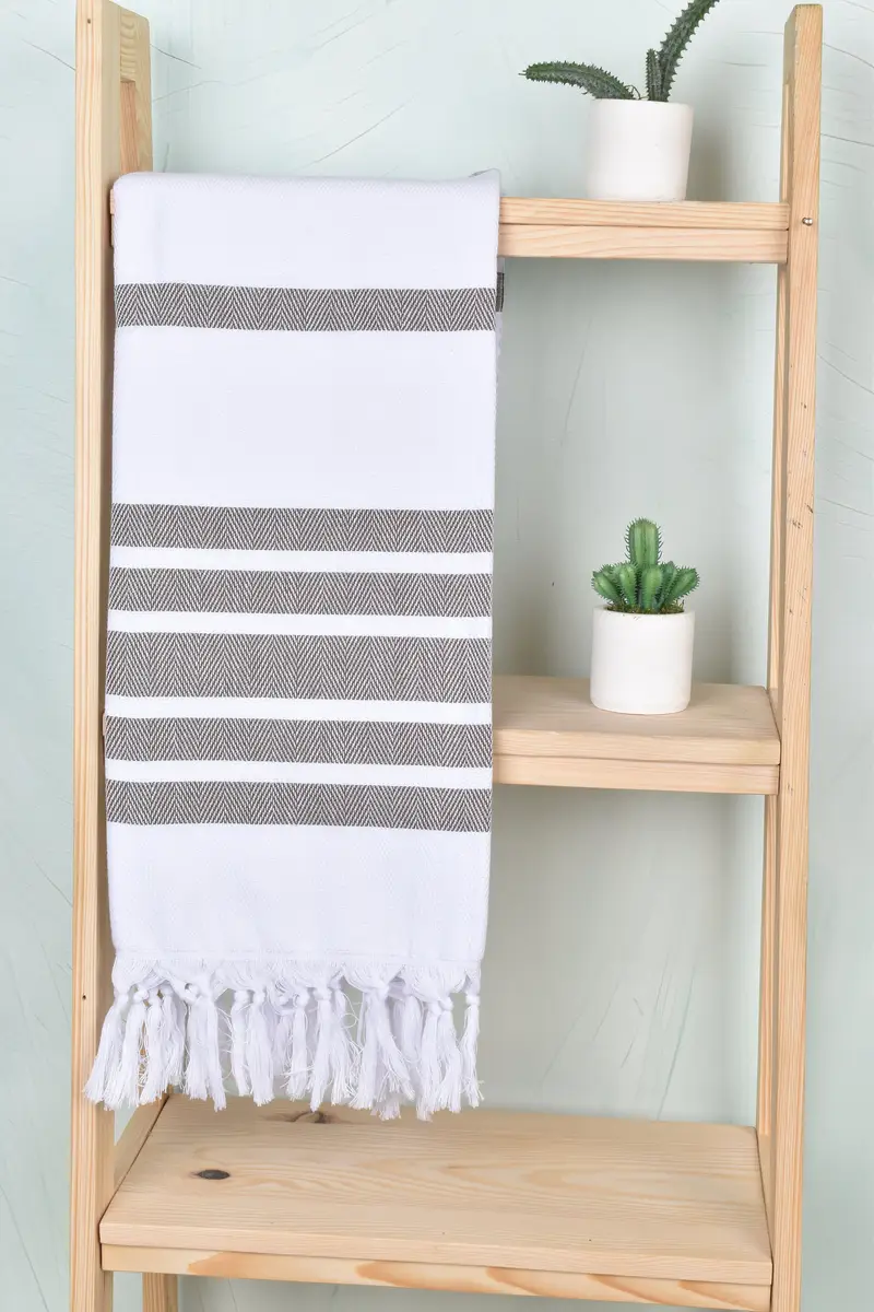 Sand-free towel, Embroidered Beach Towel, Home Gift, Custom Gift, Embroidered Towel, 68x36 Cotton Chevron Towel, Handwoven Turkish Towel - 8