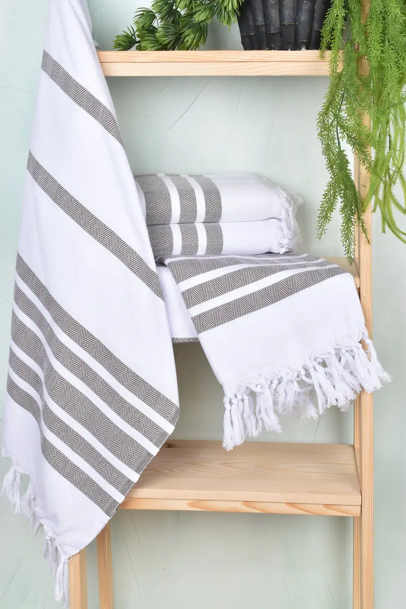 Sand-free towel, Embroidered Beach Towel, Home Gift, Custom Gift, Embroidered Towel, 68x36 Cotton Chevron Towel, Handwoven Turkish Towel - 6