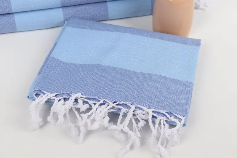 Sand-resistant Turkish towel for travel, Bachelorette Party Favors Beach, Gift For Her, Gifts For Him, 70x40 Cotton Striped Towel, Fouta towel - 5