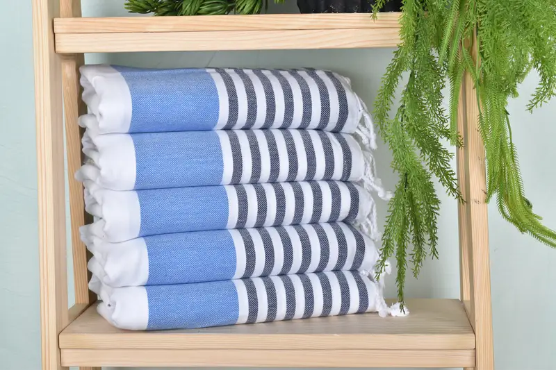 Personalized Wedding Gift, 70x40 Cotton Striped Towel, Sand-free towel, Hammam Towel USA, Bridesmaid Favors, Girl Trip Party Favor, Turkish towel - 1