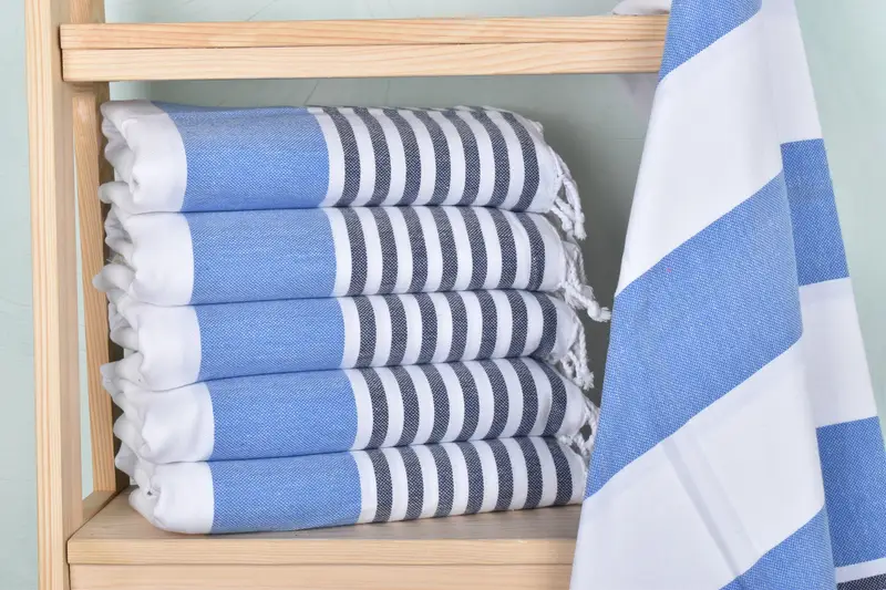 Personalized Wedding Gift, 70x40 Cotton Striped Towel, Sand-free towel, Hammam Towel USA, Bridesmaid Favors, Girl Trip Party Favor, Turkish towel - 2