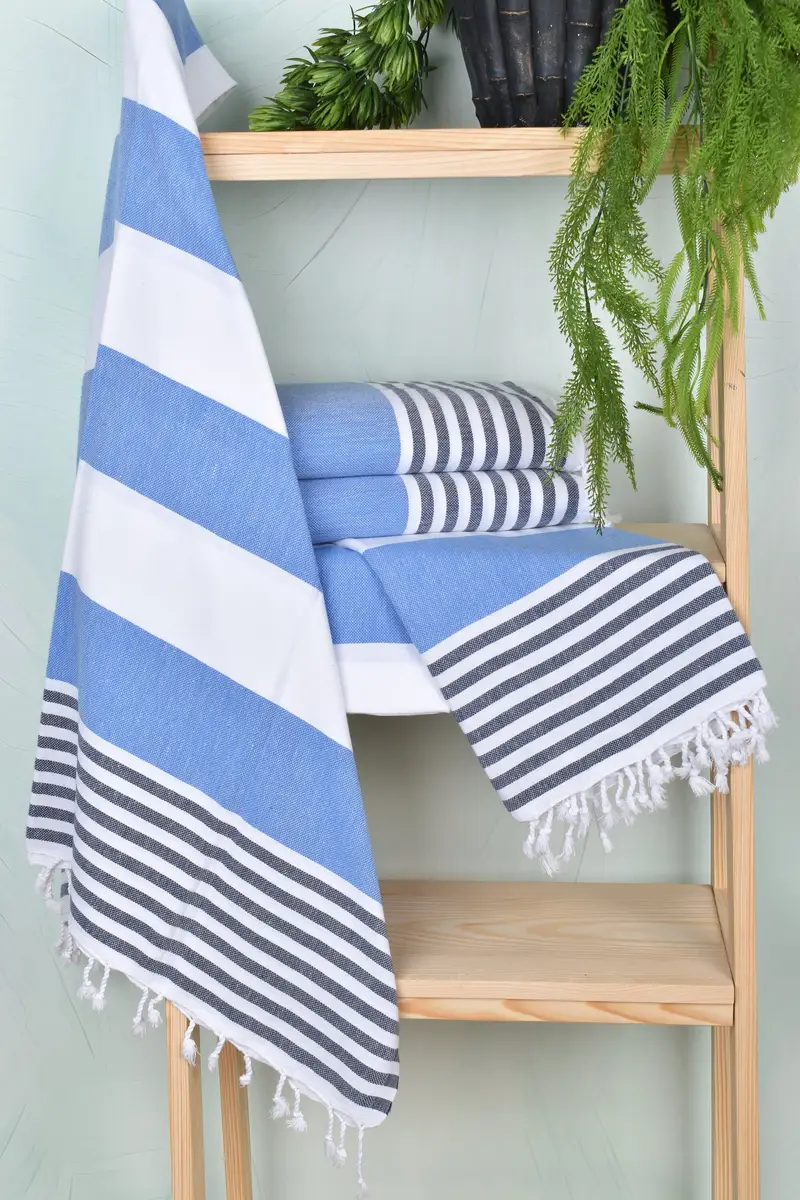 Personalized Wedding Gift, 70x40 Cotton Striped Towel, Sand-free towel, Hammam Towel USA, Bridesmaid Favors, Girl Trip Party Favor, Turkish towel - 6